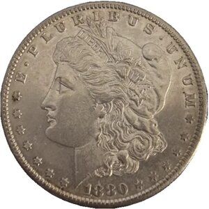 1880-S Morgan Silver Dollar • AU • 90% Silver